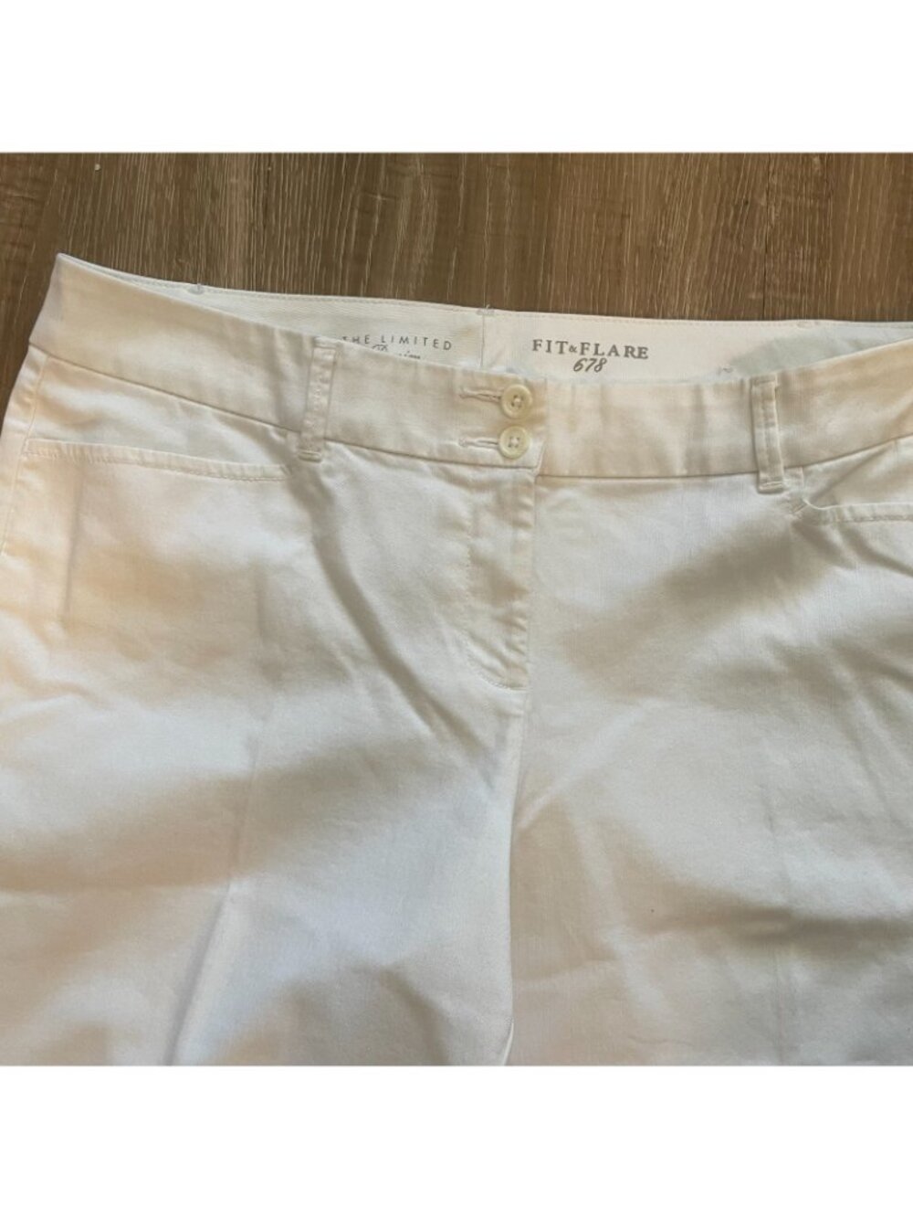 The Limited Denim Fit & Flare 678 Women's Size 14 White Jeans High Waist Y2K - Picture 5 of 11